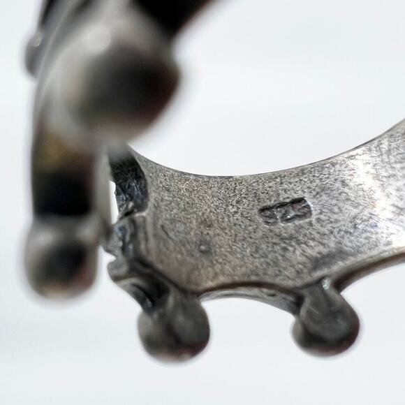 Vintage 925 Sterling Silver Coronation Crown Clasp Wide Link Chain Necklace - Picture 5 of 6